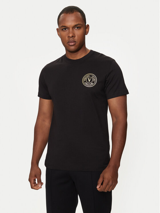 Versace Jeans Couture Versace Jeans Couture T-Shirt 76GAHT02 Černá Regular Fit