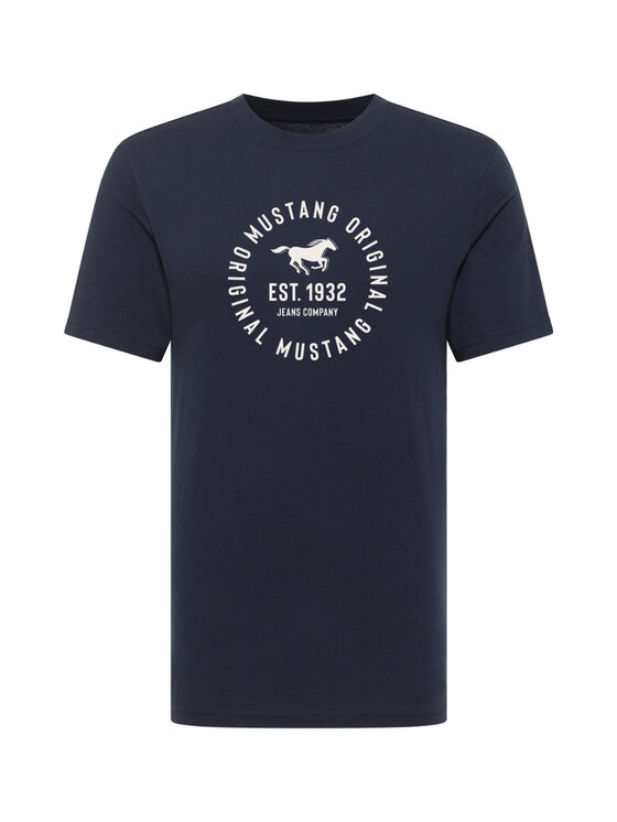 Mustang Mustang T-Shirt Style Alex Granatowy Regular Fit