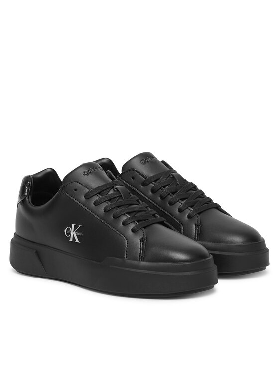 Calvin Klein Calvin Klein Snīkeri Chunky Cups Laceup Lth Bt Croc HW0HW03223 Melns