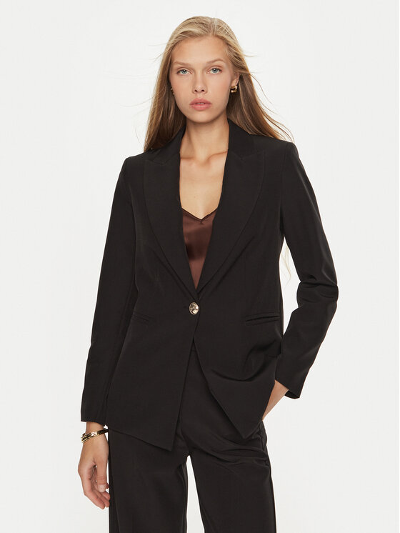 Maryley Maryley Σακάκι 24IB187/M05/43NE Μαύρο Regular Fit