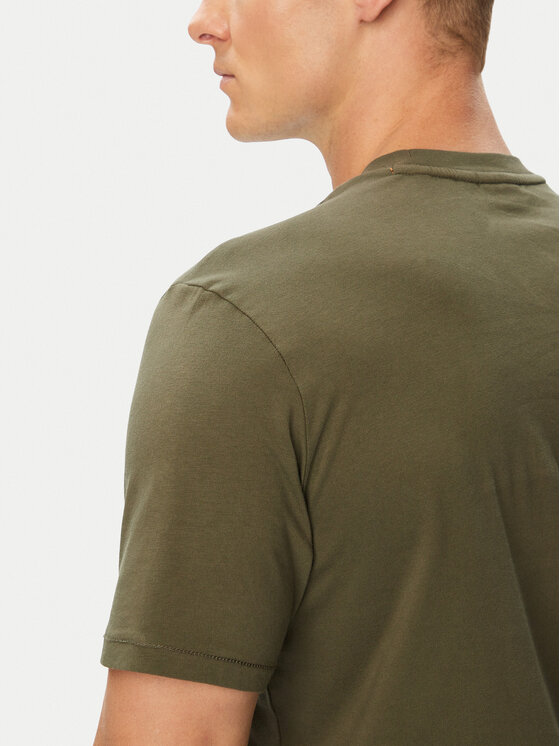 Napapijri Napapijri Marškinėliai S-Badge NP0A8949 Chaki Regular Fit