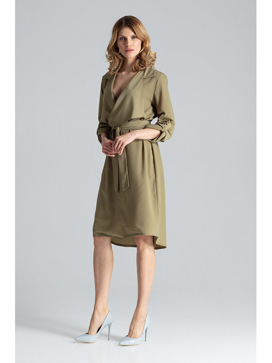 FIGL FIGL Sukienka M464 Khaki Regular Fit