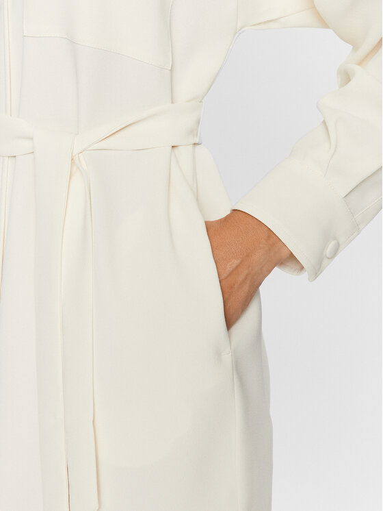 Marella Marella Rochie tip cămașă Echi 2332260933200 Écru Regular Fit