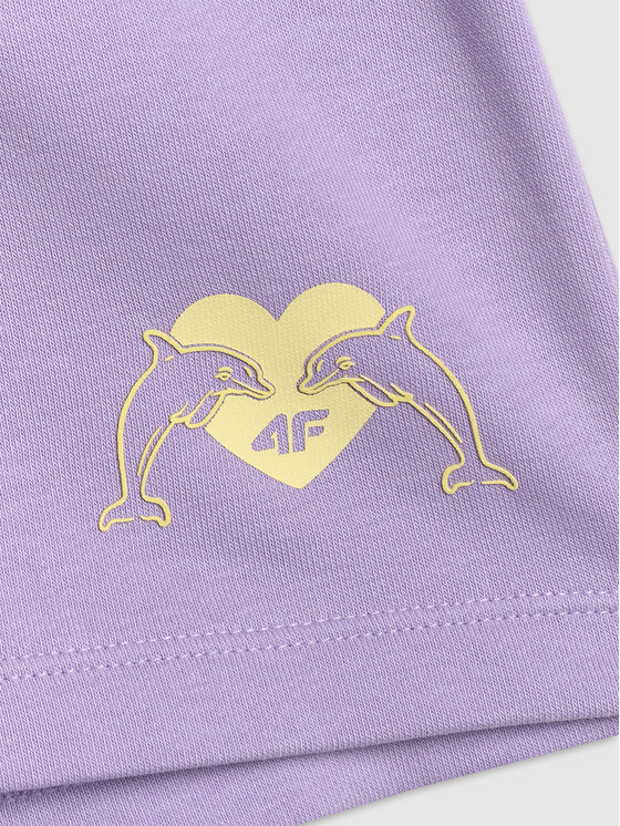 4F 4F Szorty sportowe POOLSIDE CLUB Fioletowy jasny Regular Fit