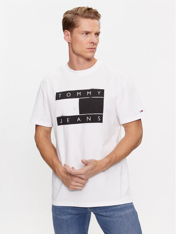 white tommy jeans t shirt