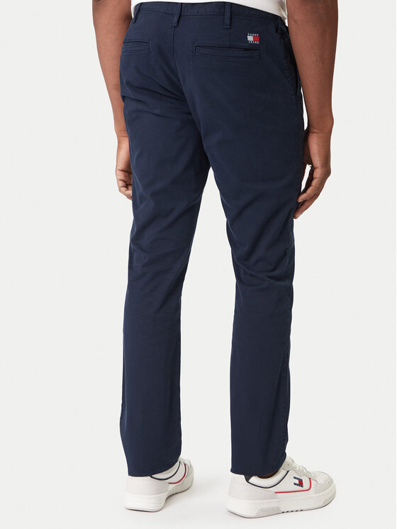 Tommy Jeans Tommy Jeans Pantaloni din material DM0DM22404 Bleumarin Regular Fit