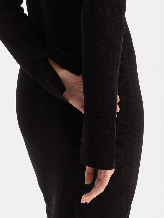 Patrizia Pepe Patrizia Pepe Φόρεμα υφασμάτινο 2A2982 K215 Μαύρο Regular Fit