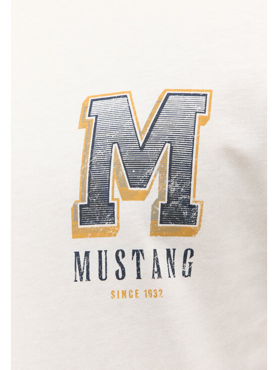 Mustang Mustang T-Shirt Style Austin Biały Regular Fit