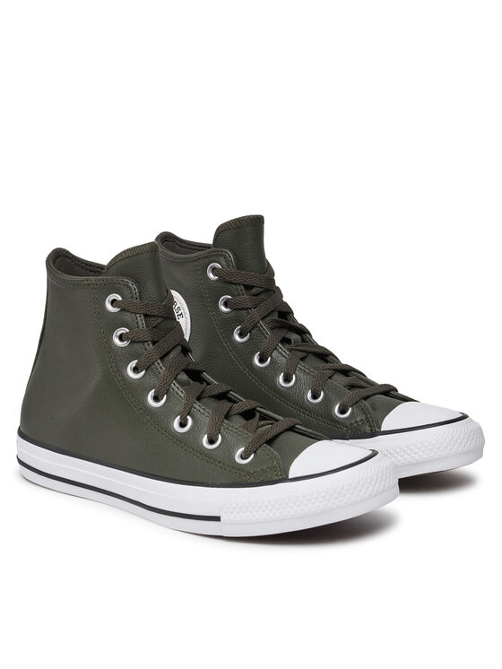 Converse Converse Trampki Chuck Taylor All Star Faux Leather Hi A09481C 371 Zielony