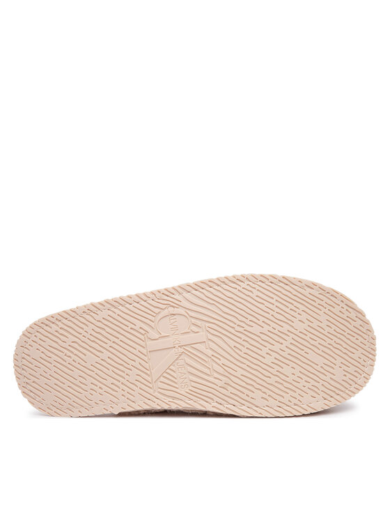 Calvin Klein Calvin Klein Papuče Home Slipper Fur Aop HW0HW03218 Béžová