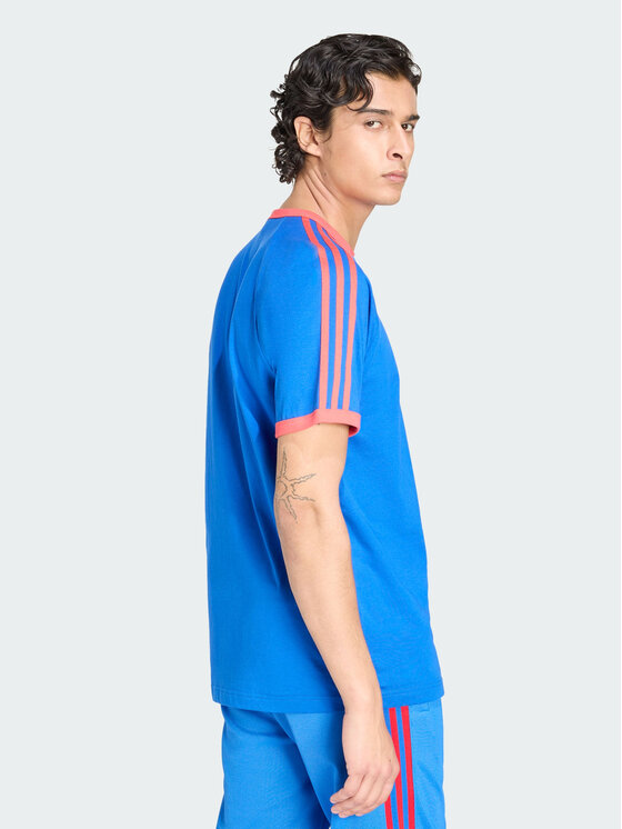 adidas adidas T-Shirt 3-Stripes Niebieski jasny Regular Fit