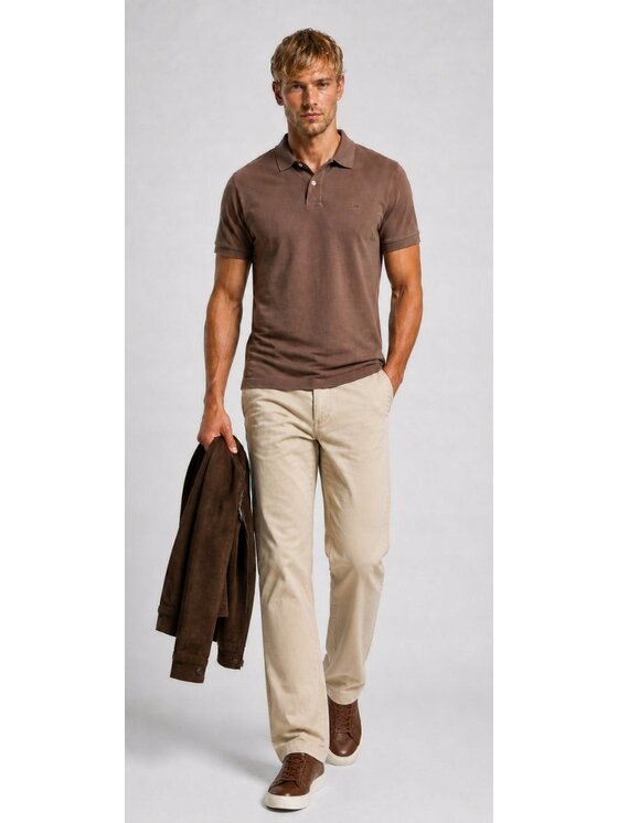 Lee Lee Chinosy Regular Chino Beżowy Chino Fit