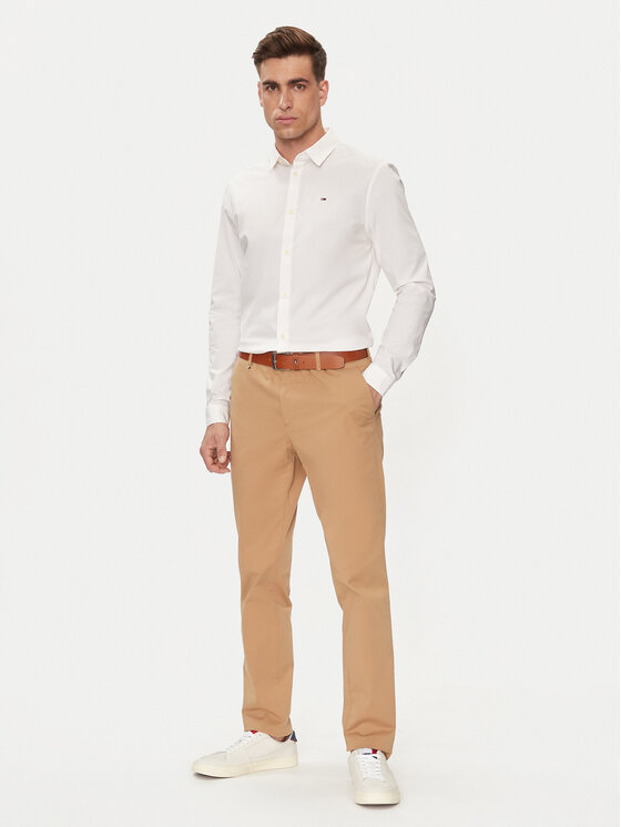 Tommy Jeans Tommy Jeans Krekls DM0DM04405 Balts Slim Fit