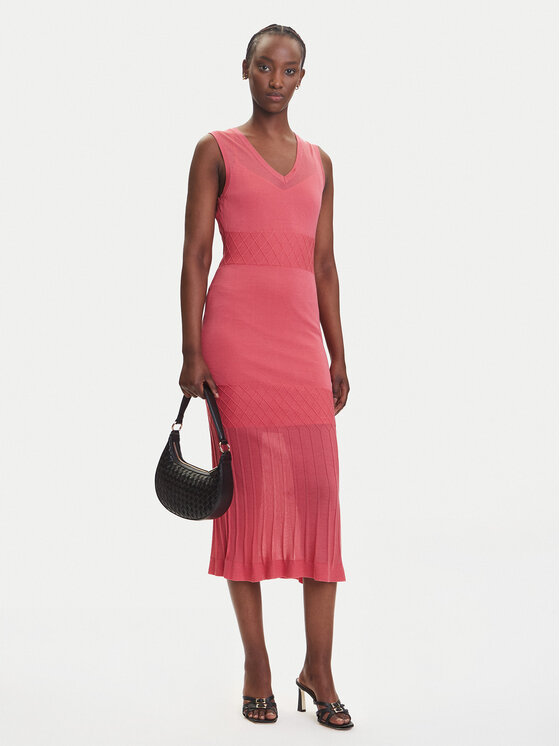 Fracomina Fracomina Rochie de zi FJ25SD5003K54701 Coral Regular Fit