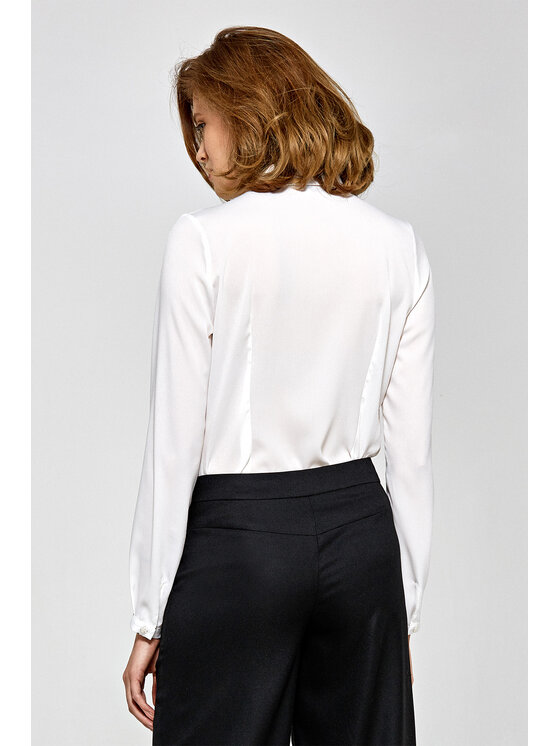 NIFE NIFE Bluzka Bluzka Écru Classic Fit