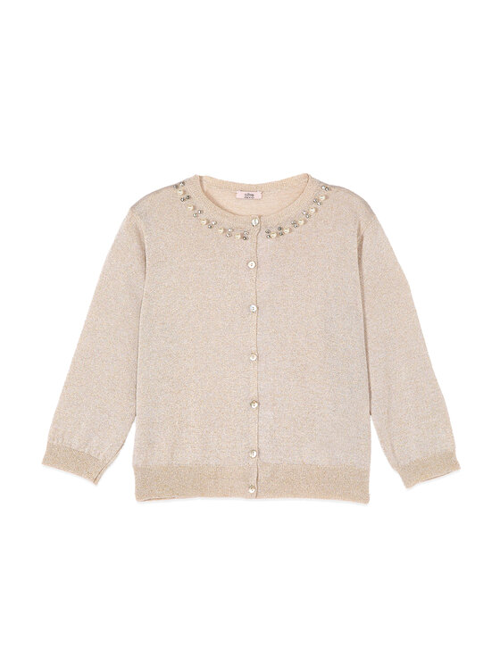 Oltre Oltre Sweter M529J005301N018 Złoty Cropp Fit