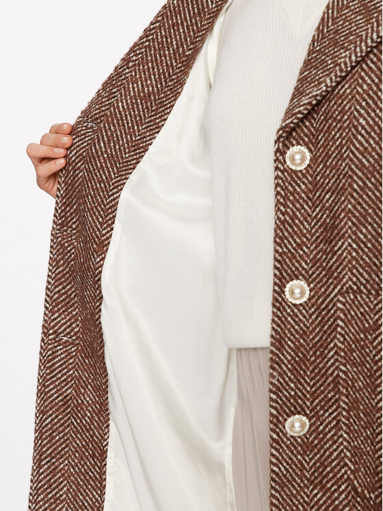 Custommade Custommade Вовняне пальто Halina 999511879 Коричневий Oversize
