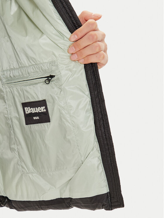 Blauer Blauer Pehelykabát 24WBLDC03051 006047 Fekete Regular Fit