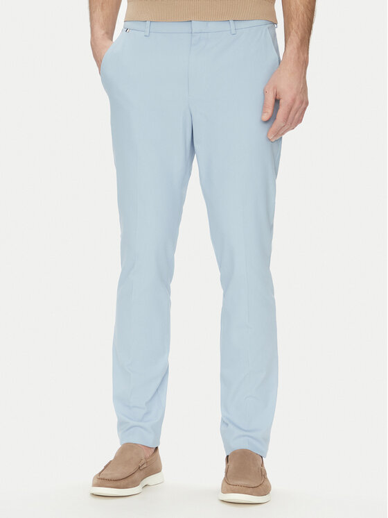 BOSS BOSS Kalhoty z materiálu Kaito1_T 50487754 Světle modrá Slim Fit