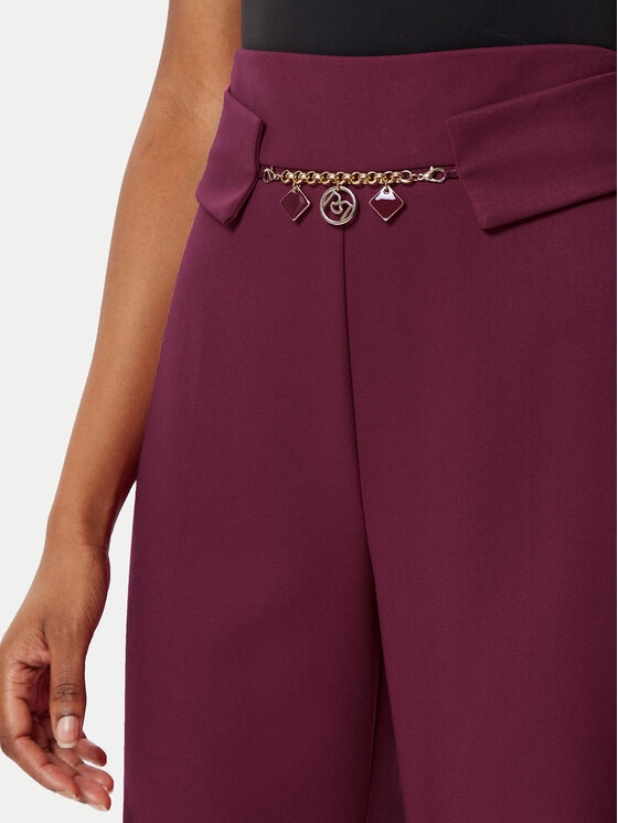 Rinascimento Rinascimento Hlače iz tkanine CFC0121884003 Bordo rdeča Regular Fit