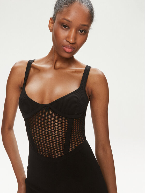 PINKO Pinko Koktejlové šaty Vision 103757 A1Y7 Černá Bodycon Fit