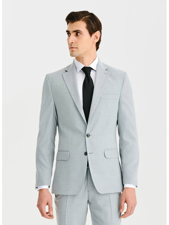 Pako Lorente Pako Lorente Marynarka P25SF-3G-032 Szary Super Slim Fit