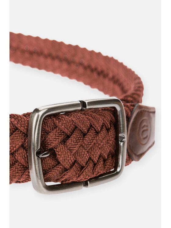 Lancerto Lancerto Pasek Męski Braid Brązowy