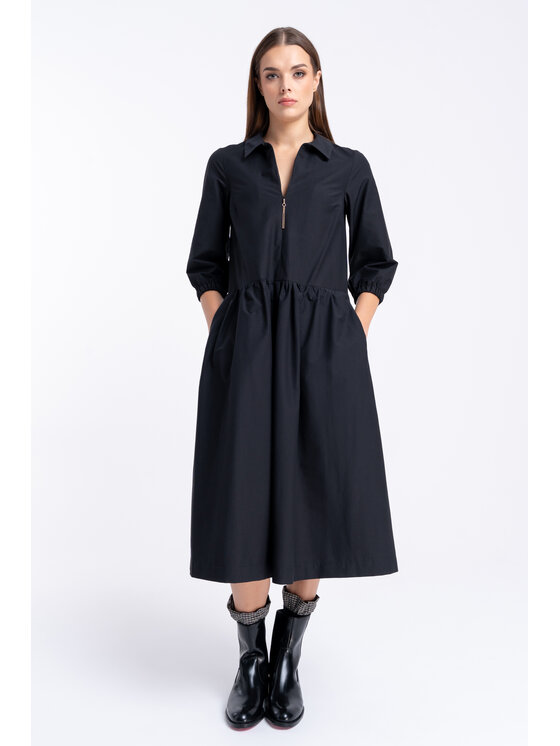 CLICK CLICK Φόρεμα καθημερινό 60-6164 Μαύρο Regular Fit