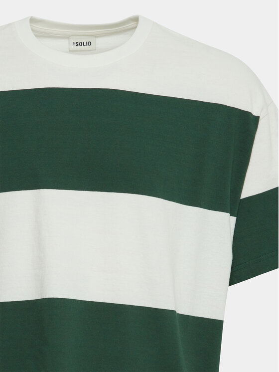 Solid Solid T-Shirt Ijam 21108144 Zielony Regular Fit