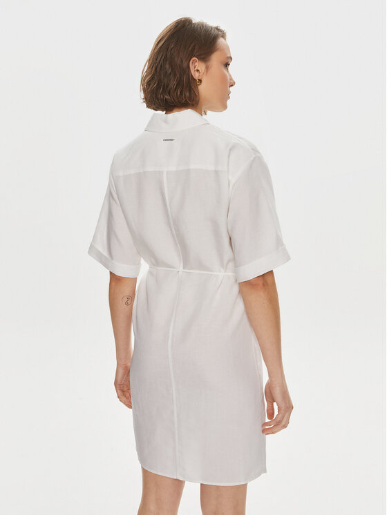 Calvin Klein Calvin Klein Sukienka koszulowa K20K206697 Biały Relaxed Fit