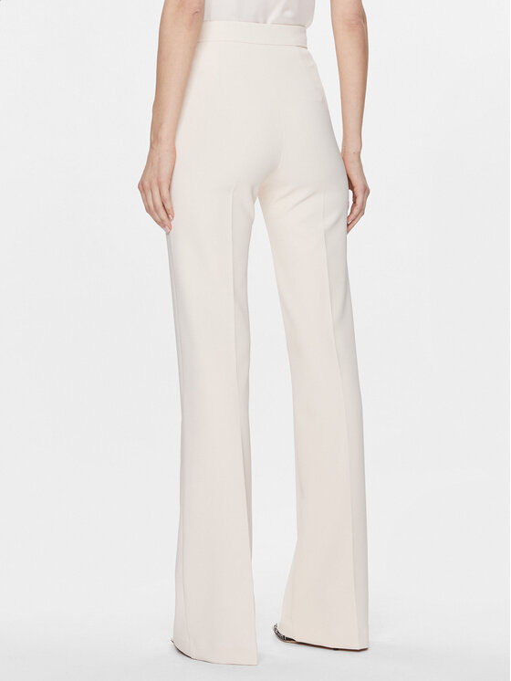 Elisabetta Franchi Elisabetta Franchi Spodnie materiałowe PA-T15-41E2 Écru Regular Fit