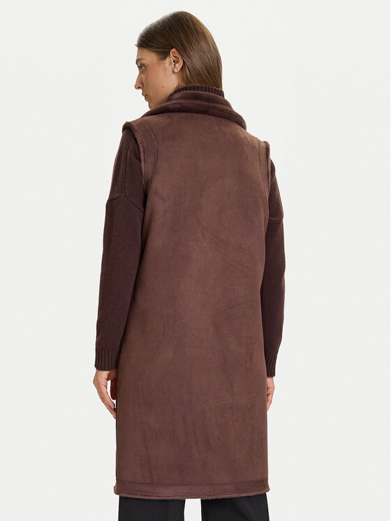 Rinascimento Rinascimento Bezrękawnik CFC0122206003 Brązowy Regular Fit
