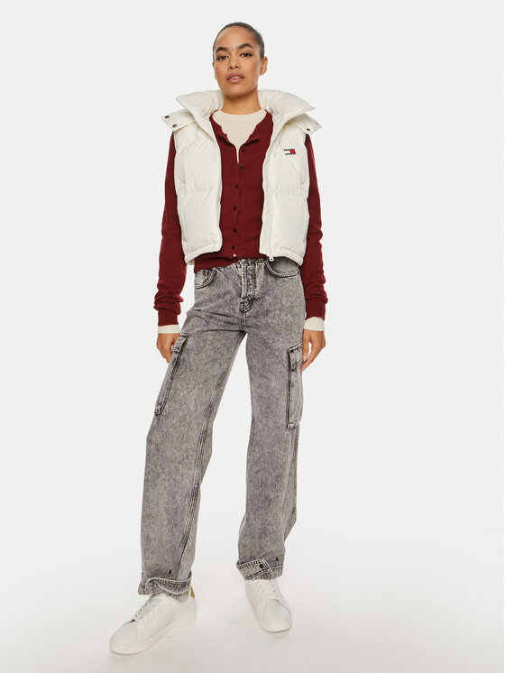 Tommy Jeans Tommy Jeans Bezrękawnik Alaska DW0DW18611 Biały Cropped Fit