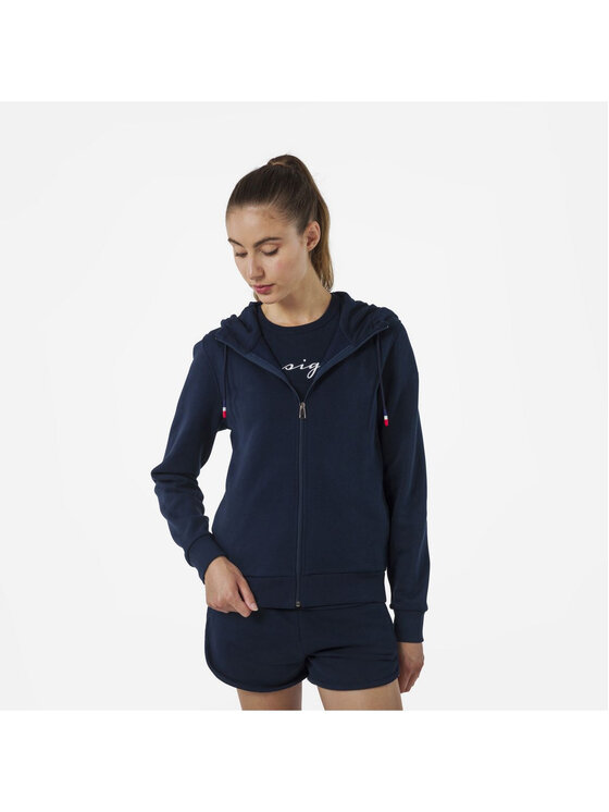 Rossignol Rossignol Bluza W Logo Sweat Fz Hood Fl Granatowy Regular Fit