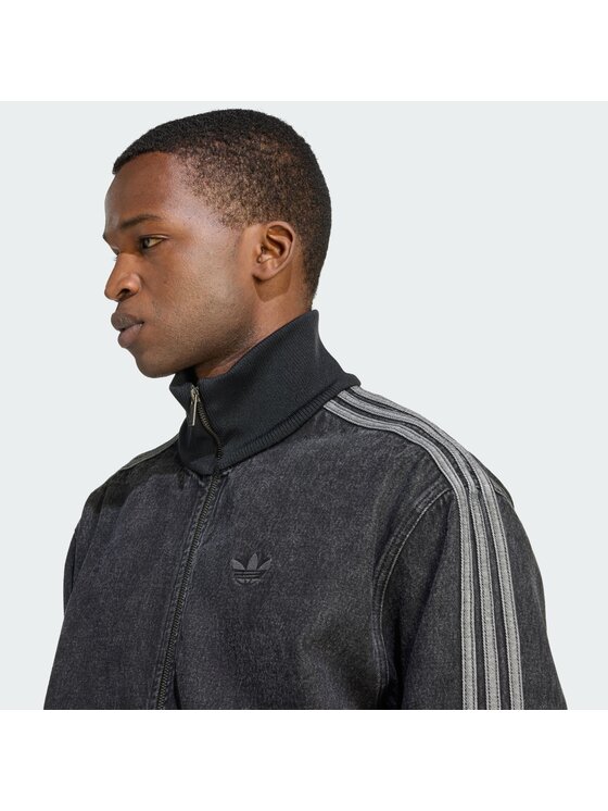 adidas adidas Sweatshirt adicolor Denim Firebird KD1516 Schwarz Loose Fit