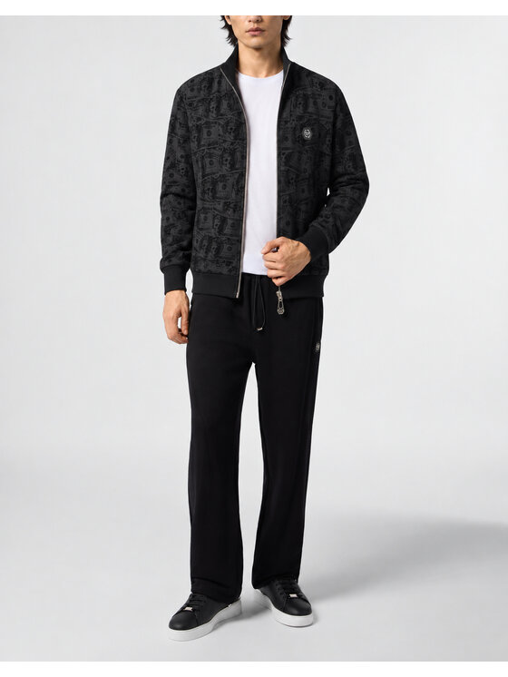 PHILIPP PLEIN PHILIPP PLEIN Běžecká bunda 31094 Černá Jegging Fit