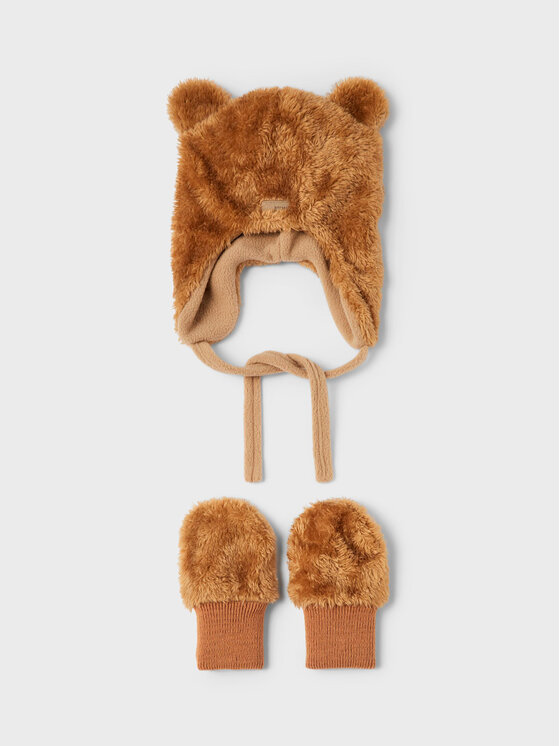 NAME IT NAME IT Kepurės ir pirštinių rinkinys 13206456 Ruda