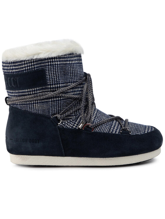 Moon Boot Moon Boot Śniegowce Mb Far Side Low Fur/Tartan 24201100001 Granatowy