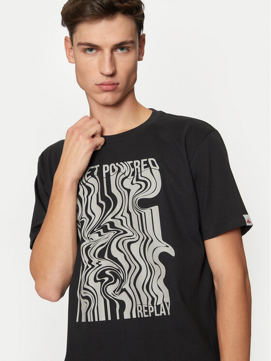REPLAY REPLAY T-särk M6933 .000.23732P Must Regular Fit