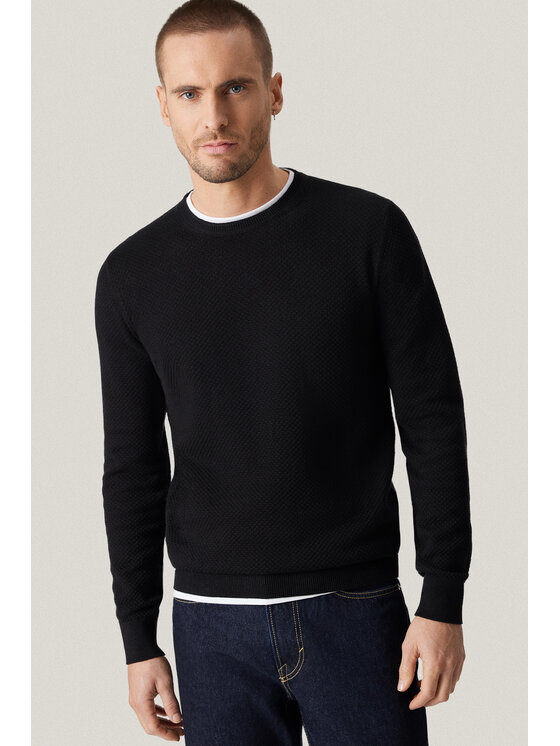 Próchnik Próchnik Sweter PM17 SW073225000114 Czarny Regular Fit