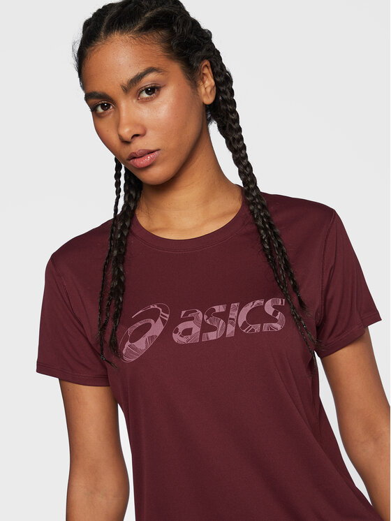 Asics Asics Тениска от техническо трико Runkoyo 2012C388 Бордо Regular Fit