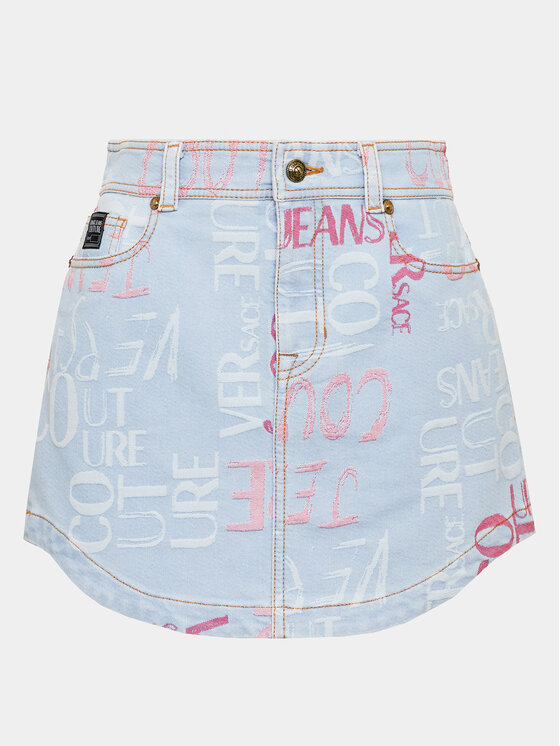 Versace Jeans Couture Versace Jeans Couture Miniszoknya 74HAE855 Kék Regular Fit