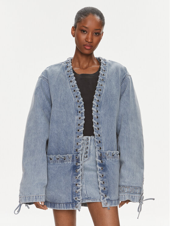 ROTATE ROTATE Jeansová bunda Denim Oversized 1120081468 Modrá Oversize