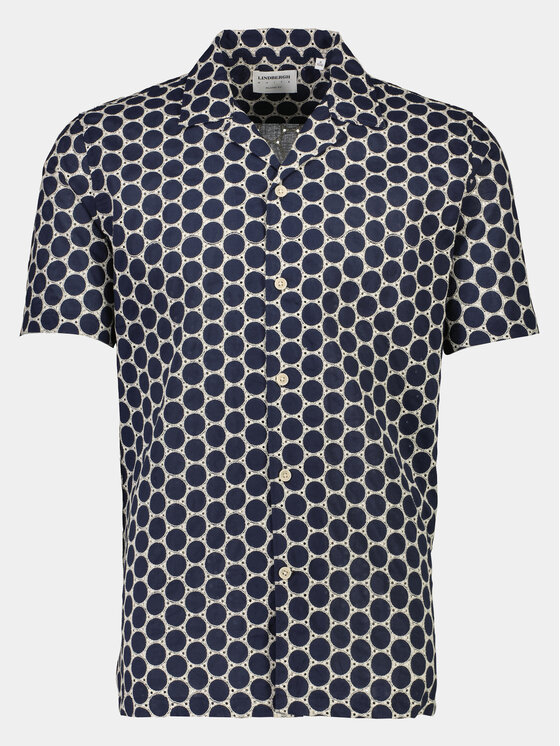 Lindbergh Lindbergh Koszula 30-203569 Granatowy Relaxed Fit