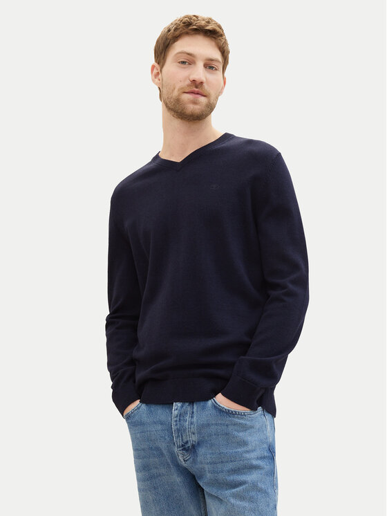 Tom Tailor Tom Tailor Sweter 1038427 Granatowy Regular Fit