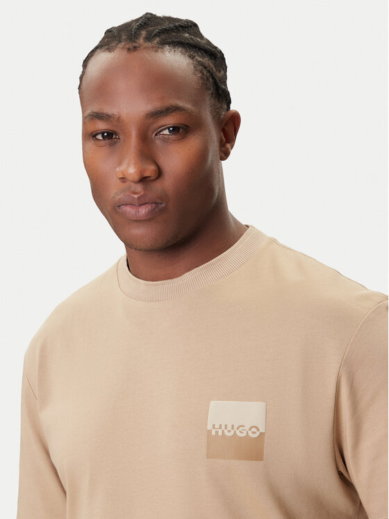 HUGO HUGO T-Shirt Dusplito 50542816 Beżowy Relaxed Fit