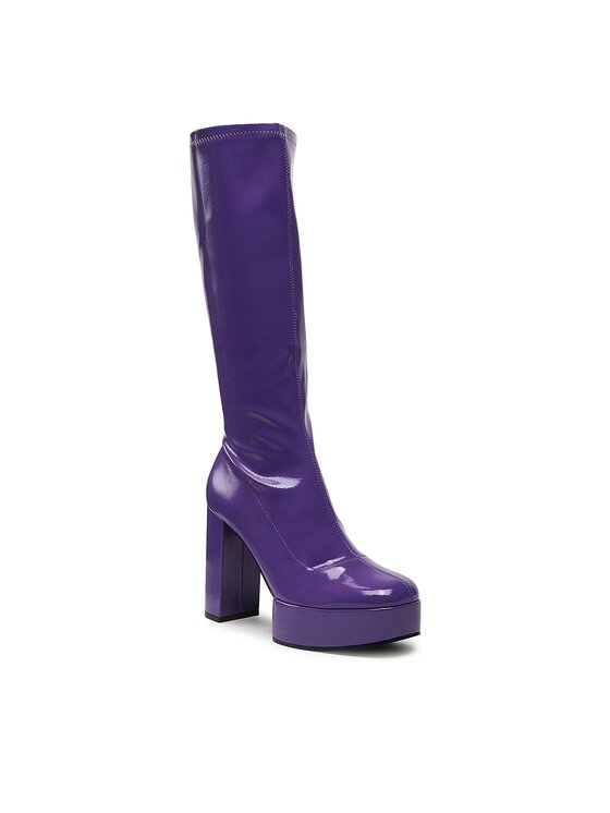 Jenny Fairy Kozaki GLOSSY-02KW Fioletowy