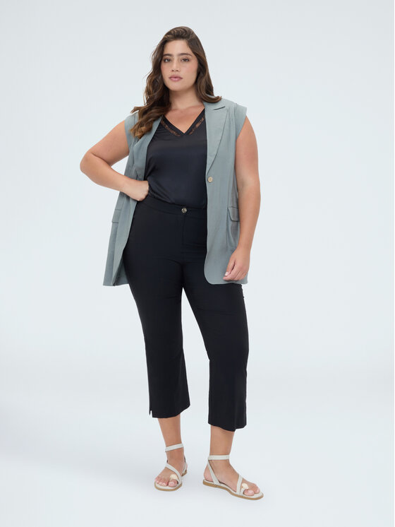 Fiorella Rubino Fiorella Rubino Pantaloni di tessuto P708L002409N033 Nero Regular Fit