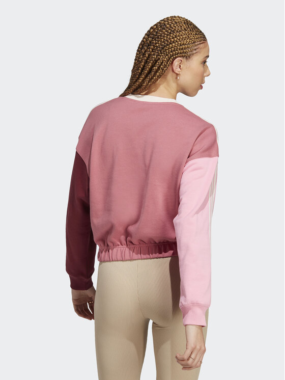 Felpa Essentials 3-Stripes Crop Sweatshirt IC9875
