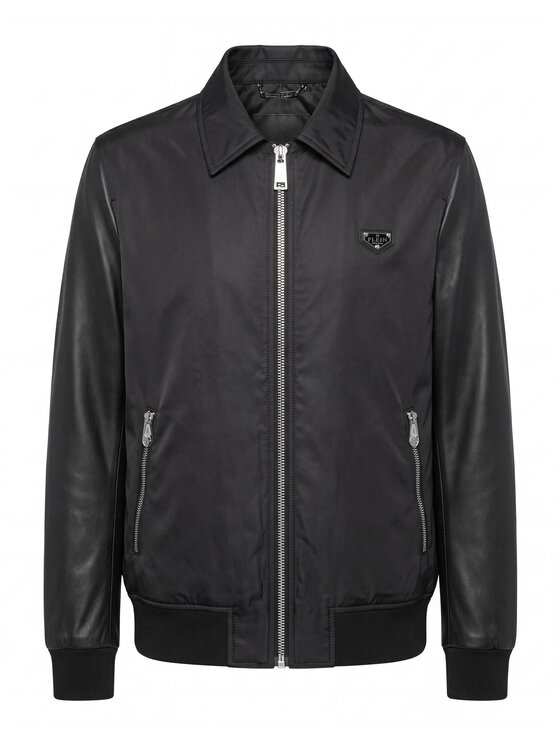 PHILIPP PLEIN PHILIPP PLEIN Kurtka bomber 31479 Czarny Regular Fit